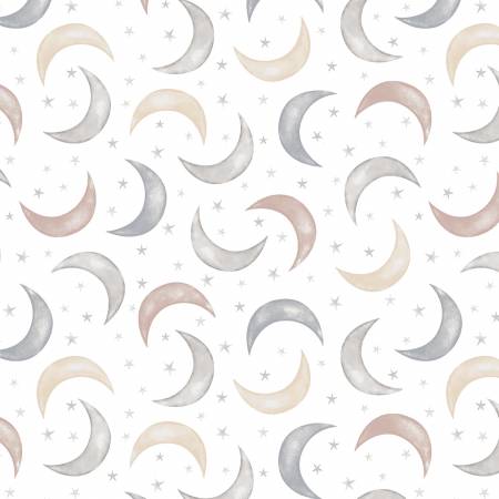 Sleepy Teddy White/Multi Moon/Stars 6 Inch repeat