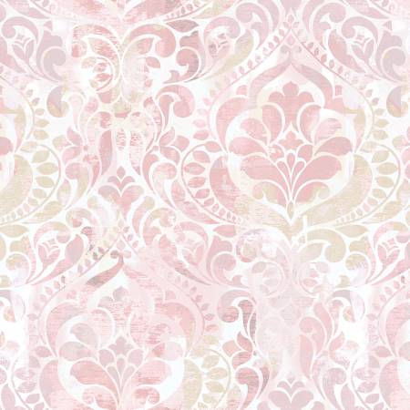 Blush Damask 12 Inches repeat 118in Wideback