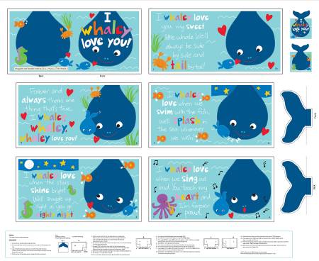 Multi I Whaley Love You Book Panel 36in