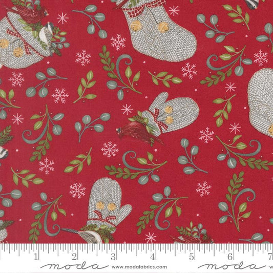 When Snow Falls Berry Red 56171 14 Moda #1