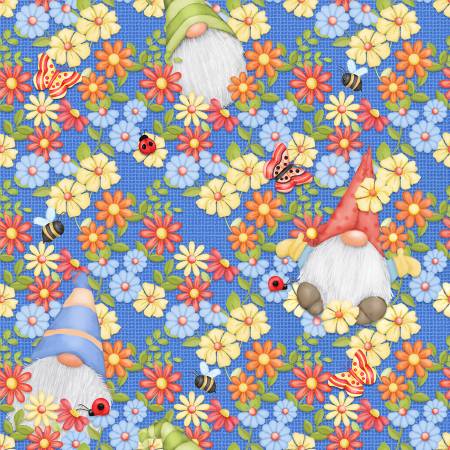 Gnomes Blue Peeking