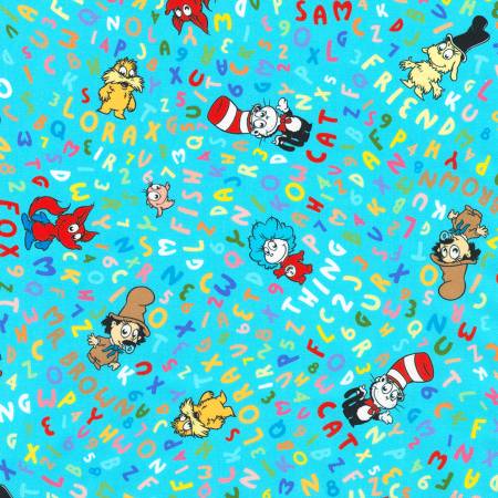Little Seuss Alphabet, Numbers, Characters Blue