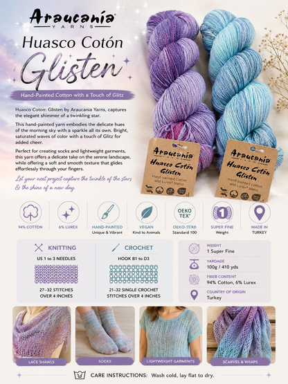 Araucania Huasco Cotón Glisten Yarn