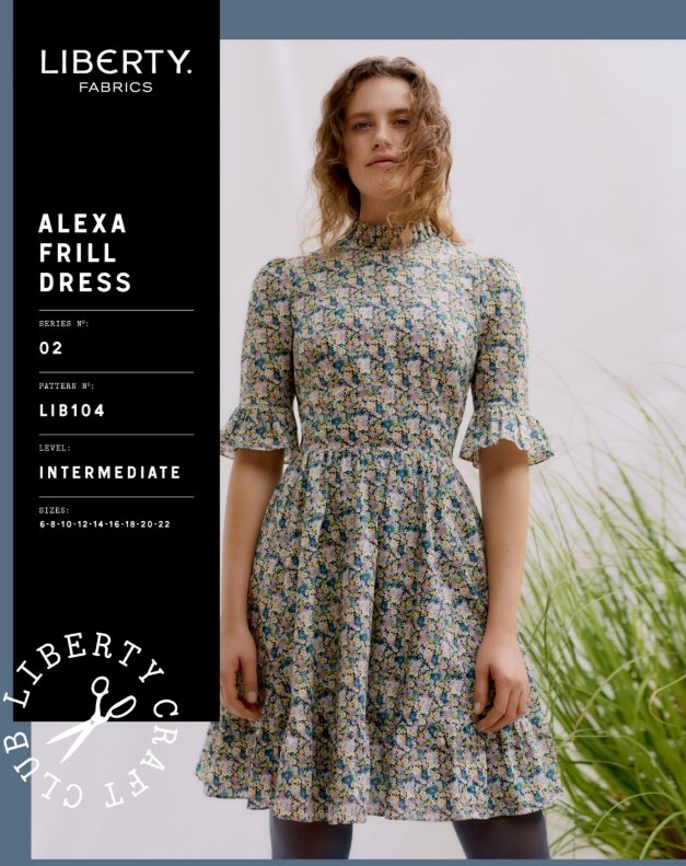 Lexa Frill Dress 6-22 Dress Sewing Pattern