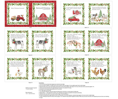 Barnyard Christmas Book Panel