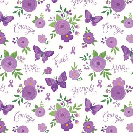 Strength In Lavender Main White