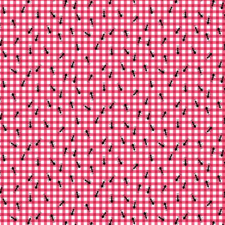 Pink Ants On Gingham