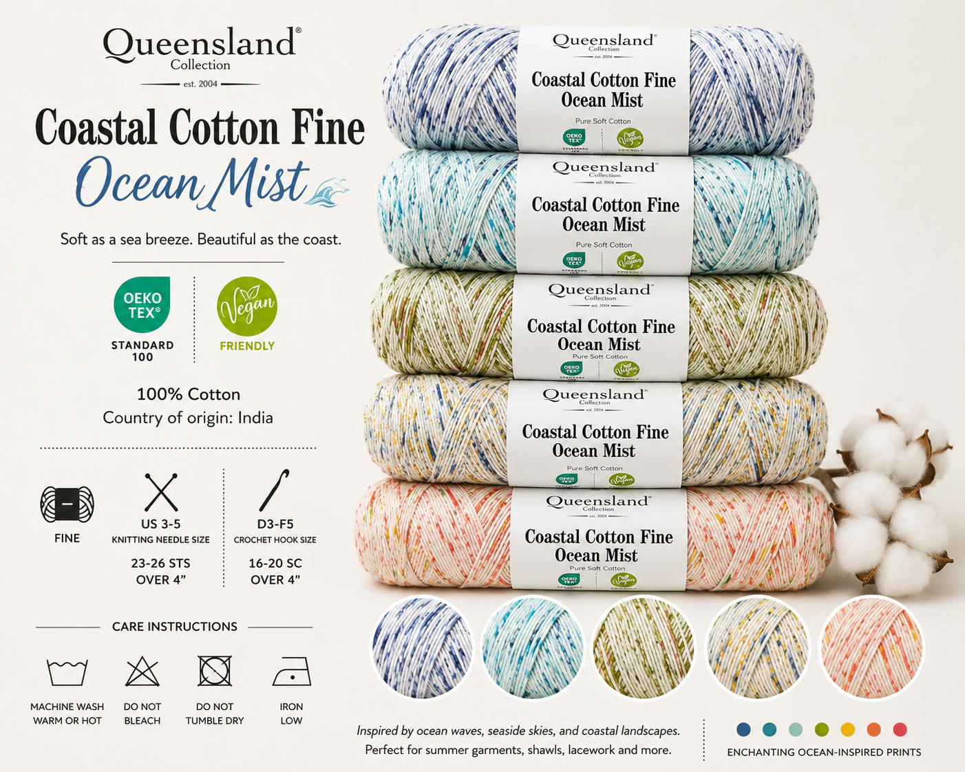 Queensland Coastal Cotton Fine Ocean Mist
