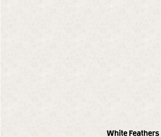 Cracked Ice White Feathers