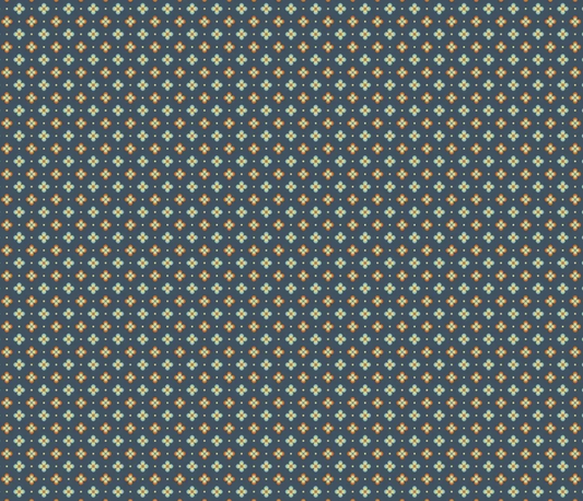 Regina Dark Blue Flowers