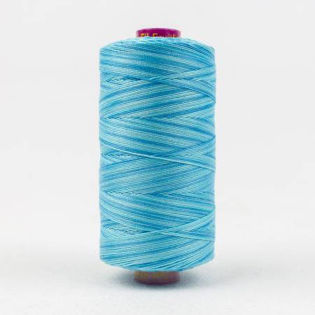 Fruitti Variegated 12wt Cotton Thread 400m Sea Blue