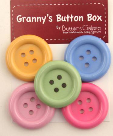 Grannys Button Box Buttons Chunky Botanical