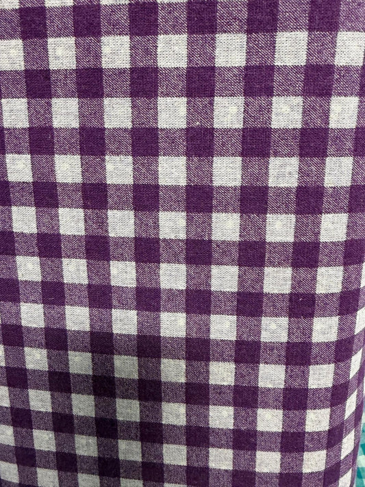 Purple Linen Check 80/20 43"