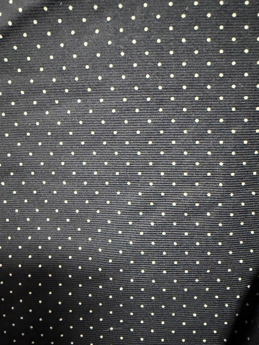 Black Dot 100% Cotton Corduroy