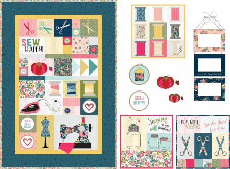 Quilt Kit Oh Sew Delightful, 8 projects plus binding & backing