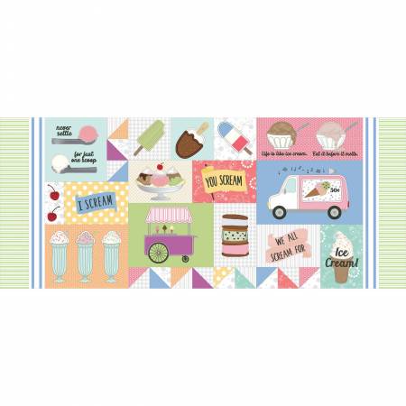 Bench Pillow Kit Two Scoops, fabric for top, borders & backing.