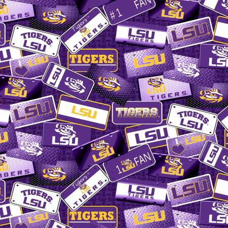 NCAA-Louisiana License plate cotton