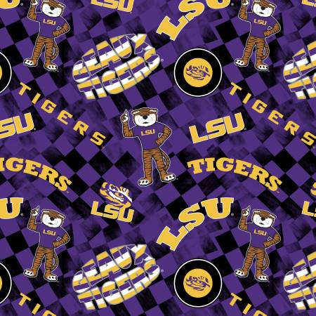 LSU Check allover-Cotton