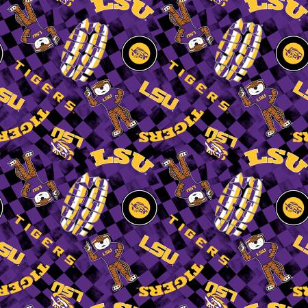 NCAA-Louisiana Purple Canvas Duck Cloth Cotton