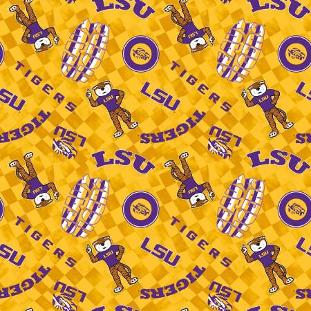 NCAA-Louisiana Yellow Canvas Duck Cloth Cotton