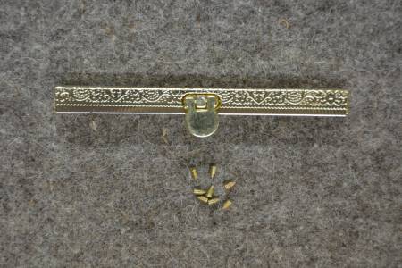 4.5in Embossed Yellow Gold Wallet Clasp