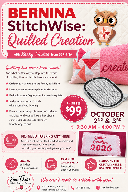 October Bernina Event stitchwise