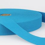 100% Cotton Webbing, 1.25in, Turquoise