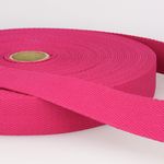100% Cotton Webbing, 1.25in, Fuchsia