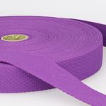 100% Cotton Webbing, 1.25in, Purple