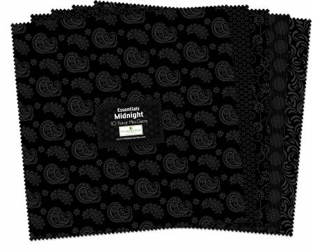 10in Squares Essentials Midnight 6 bundles per pack