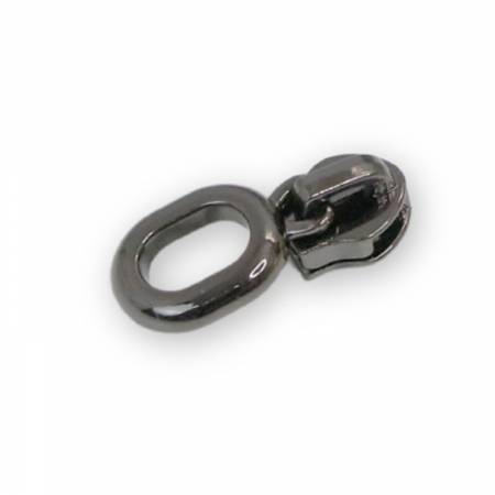 Four 5 Oval Zipper Pulls Gunmetal