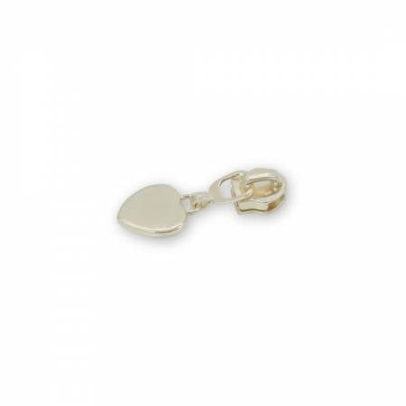 Four 5 Heart Zipper Pulls Gold
