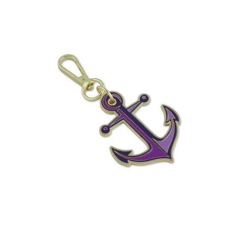 Tula Pink Floral Reef Collection: Anchors Aweigh UltraViolet Bag Charm
