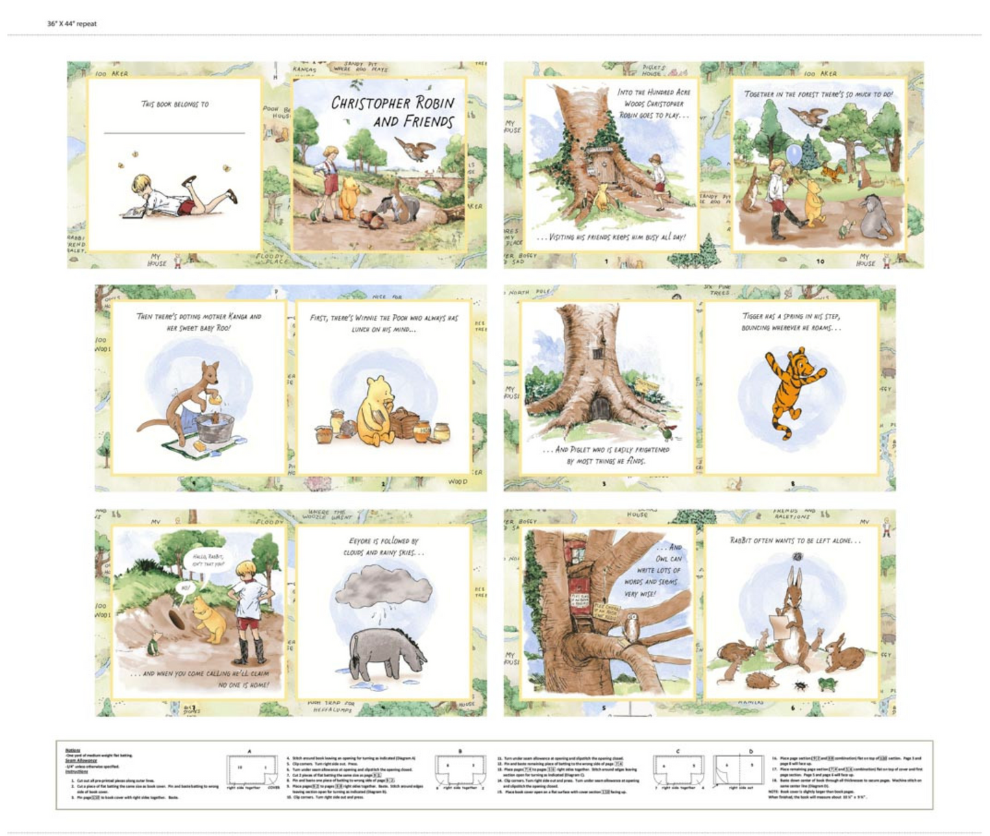 Classic Winnie Brown/Green Book 36in