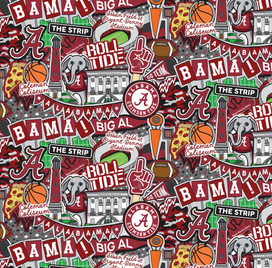 NCAA -Alabama Doodle Allover