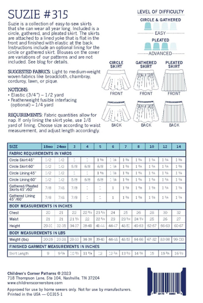 Suzie "Children's Corner Pattern"