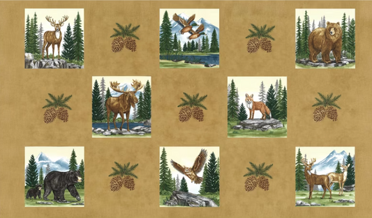Northwoods Lodge Quilt  Moda Cuddle 9 FQ, 1 Panel