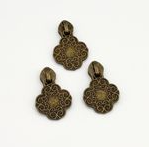 Zipper Pull #5 Floral - Bronze 5pk
