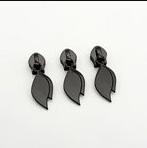 Zipper Pull #5 Leaf - Gunmetal 5pk