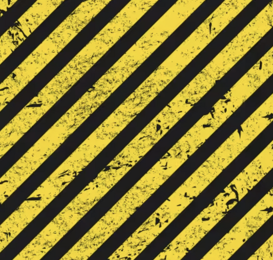 Construction Zone Caution Stripe