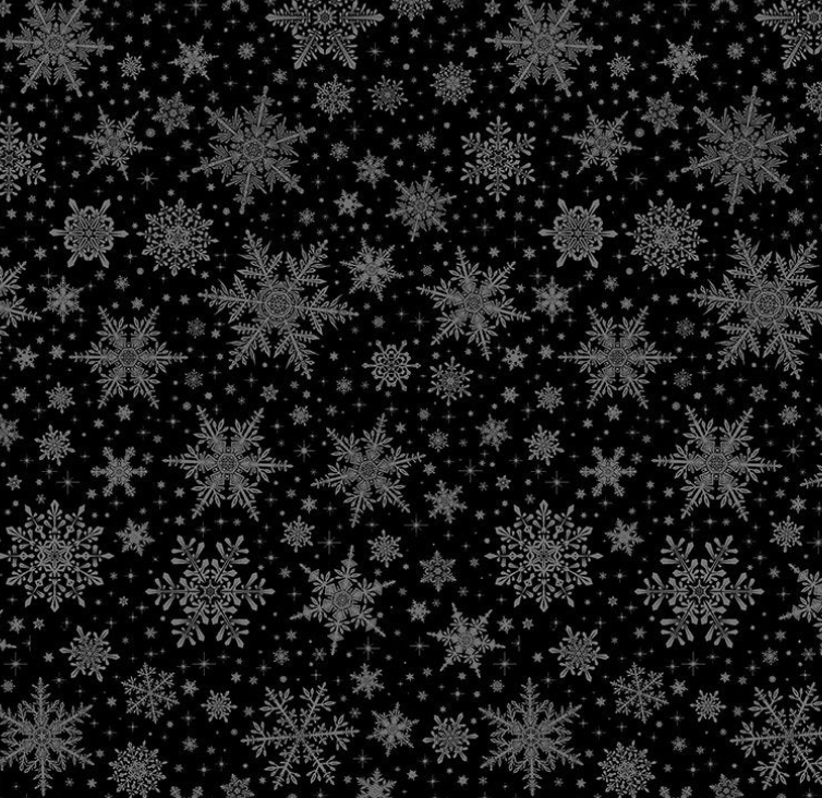 Winter Enchantment Snowflakes Black