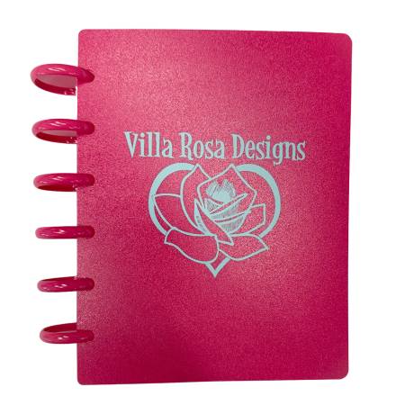 Discbound Storage Binder Pink With Villa Rosa Logo