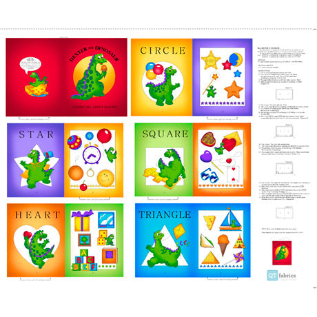 Dexter the Dinosaur All About Shapes Book Panel